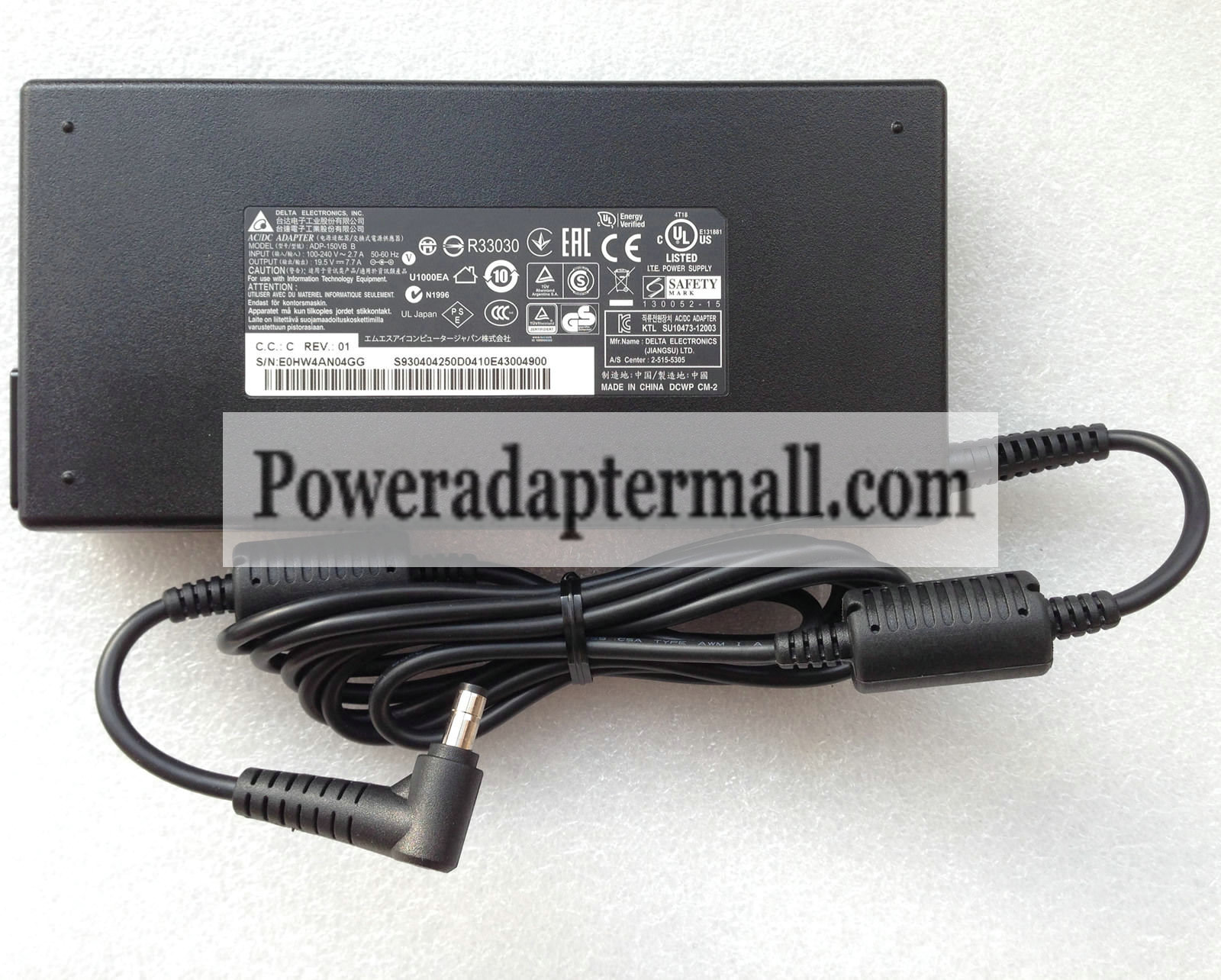 19.5V 7.7A MSI GS60 2QE-055JP ADP-150VB B Notebook AC Adapter - Click Image to Close